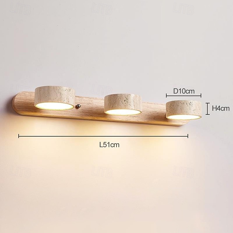 Wood Wall Sconce Wall Light Vanity Light with Rotatable Cylinder Lampshade Over Mirror Wall Lighting 110-240V 2026 - $310.29 –P2