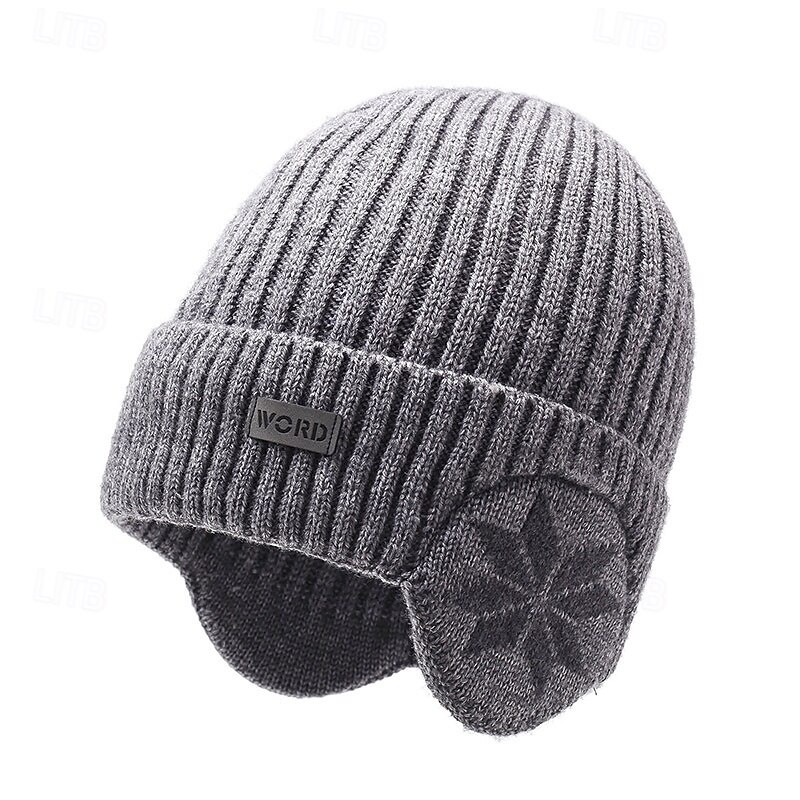 Ανδρικά Γιούνισεξ Καπέλο Beanie Χειμερινά Καπέλα Σκούφοι 骷髅头毛线帽 Πλεκτό καπέλο Γκρίζο Σίδηρο Μαύρο Πολυεστέρας Πλεκτό Ζεστός Καθημερινά Ρούχα Εξόδου Χιονονιφάδα Ζεστό 2025 - $12.99 –P7
