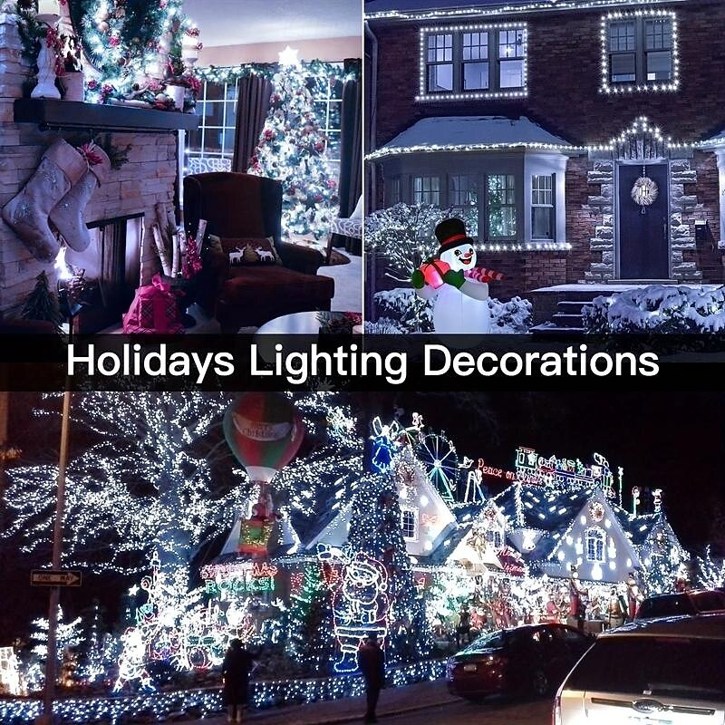 100M 1000 LEDs Christmas String Lights, Waterproof Leather Wire Light String with Remote Control, Low Voltage, Perfect for Christmas Outdoor & Indoor Decoration 2025 - $25.99 –P5