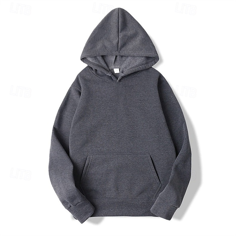 Hombre Sudadera Con Capucha Manga Larga Con Capucha Camiseta Al aire libre Mantiene abrigado Forro Polar Rutina de ejercicio Suave Invierno Poliéster Gris oscuro Negro Blanco Gimnasio Escalada 2025 - $11.59 –P19