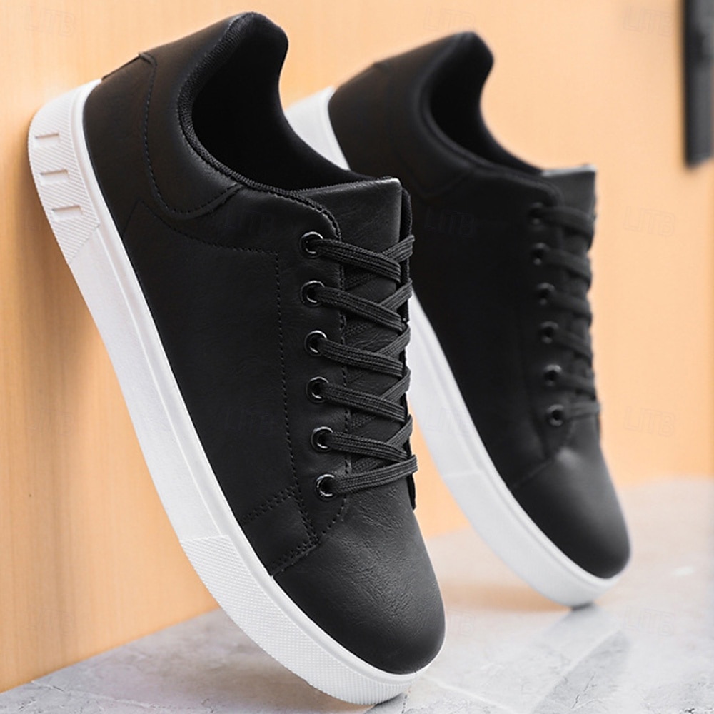 tênis casual marrom masculino com cadarço - design minimalista com sola branca, conforto diário de 2025 por $34.99 –P2