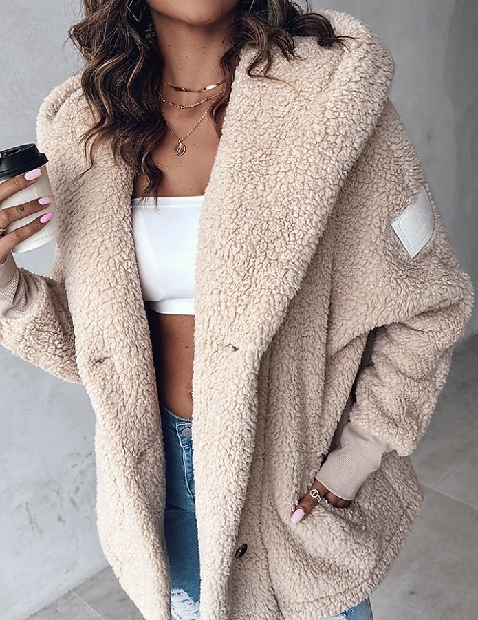 Mujer Abrigo de invierno Chaqueta casual Exterior Calle Ropa Cotidiana Otoño Invierno Regular Abrigo Ajuste regular Mantiene abrigado Transpirable Elegante Casual Chaquetas Manga Larga Color sólido 2025 - $42.99 –P5