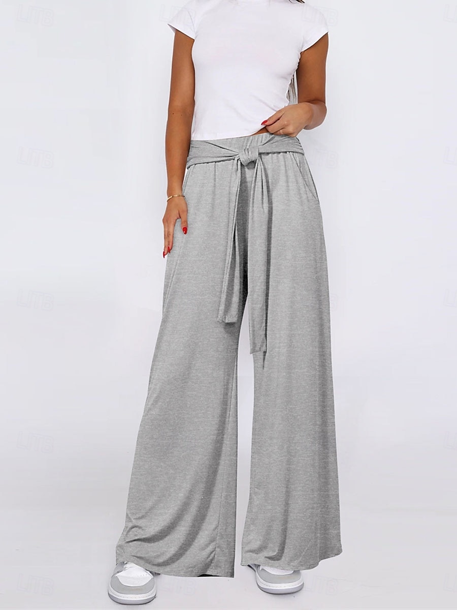 Per donna A zampa Chino Di tendenza Lunghezza intera Vita alta Liscio Tasche Cinturino elastico comodo Morbido Comodo Media elasticità Esterno Strada Cachi Verde militare Grigio Autunno Morbido del 2025 a $24.99 –P2