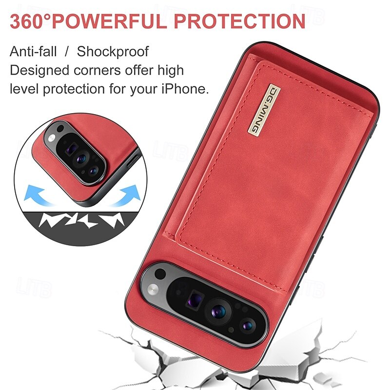 Phone Case For Pixel 9 Pro Pixel 9 Pro XL Pixel 8 Pro Pixel 8 Pixel 9 Pixel 7 Pixel 7 Pro Pixel 6 Pixel 6 Pro Pixel Fold Back Cover with Stand Holder Detachable Magnetic Retro TPU PU Leather 2025 - $23.99 –P4
