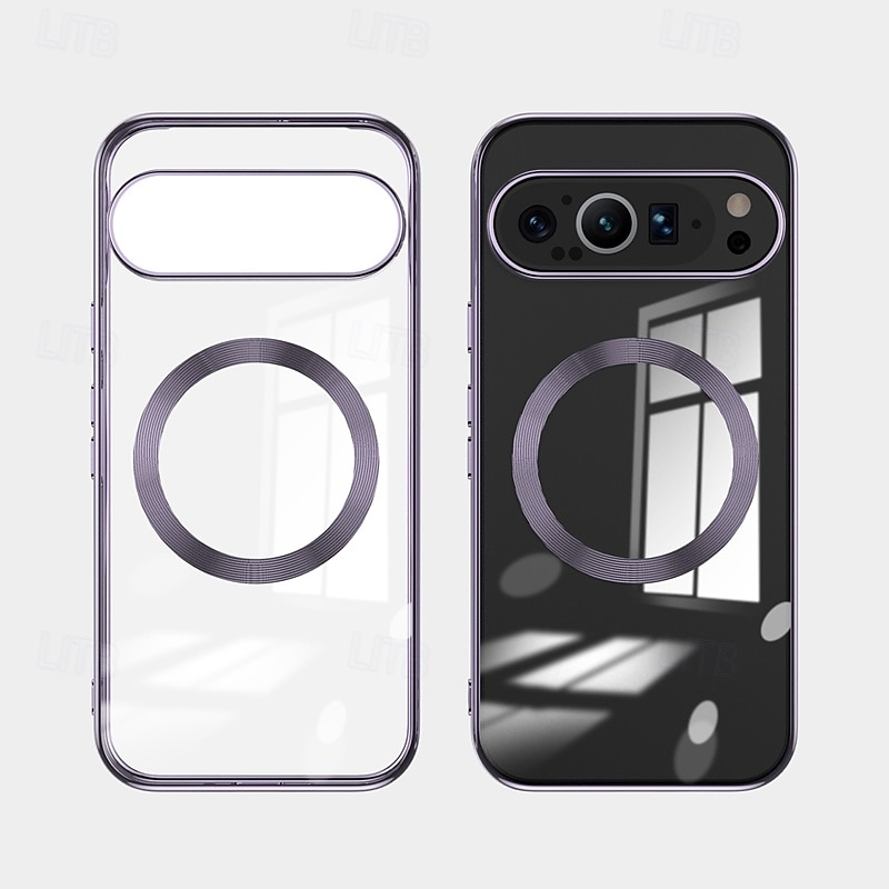 telefon Carcasă Pro Pixel 9 Pro Pixel 9 Pro XL Pixel 8 Pro Pixel 8 Pixel 9 Zadní kryt Magnetické Podpora bezdrátového nabíjení Nárazuvzdorné Retro TPU Pokování 2025 - $14.99 –P3