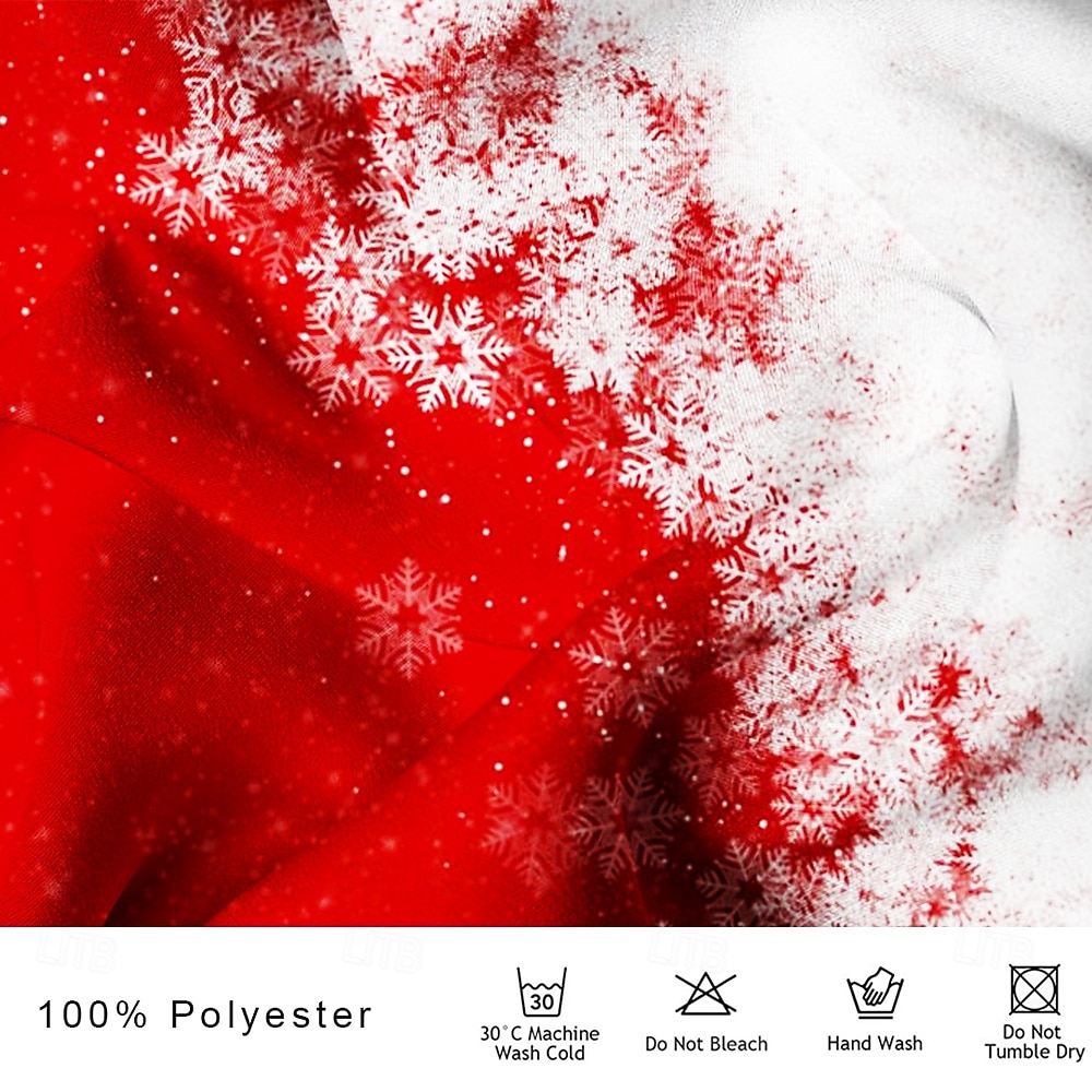 Christmas Miesten Lumihiutale Pukupaita Button Up paita Pitkähihainen Vapaa-aika Loma Juhla-iltavaatteet Arkikäyttö Kesä Kevät Syksy Kauluspaidat 3D-tulostus Valkoinen Rubiini 2025 - $28.99 –P4