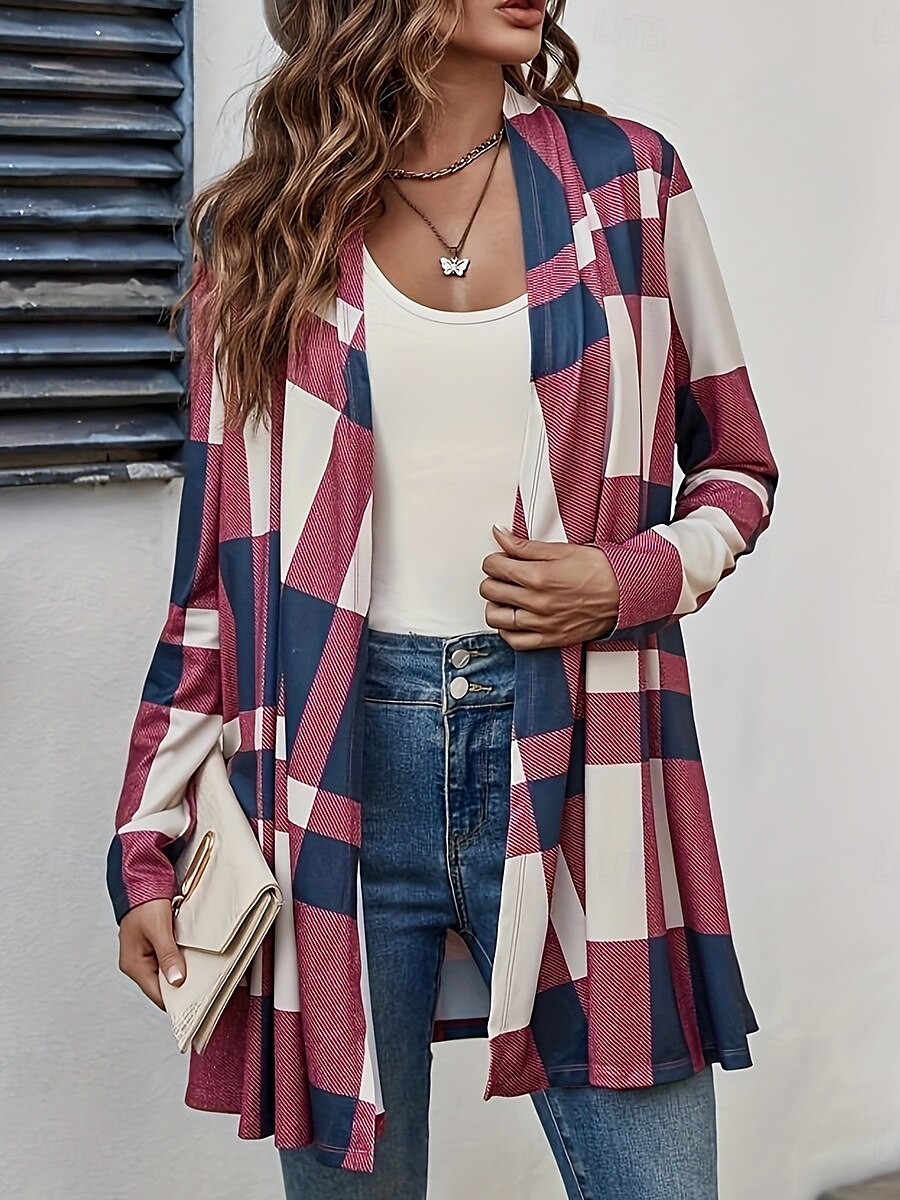 Damen Freizeitjacke Outdoor Patchwork Patchwork Windundurchlässig Modisch Regular Fit Oberbekleidung Langarm Herbst Rosa S 2025 - $37.99 –P1