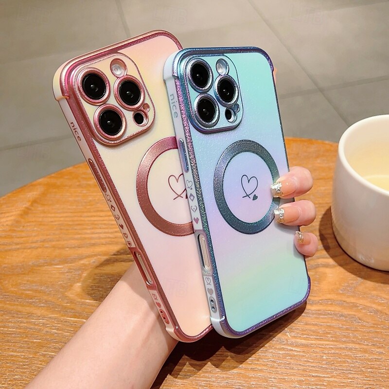 2025年 電話 ケース 用途 iPhone 16 Pro Max プラス iPhone 15 プロマックスプラス iPhone 14 13 12 Pro Max Plus iPhone 14 Pro Max iPhone 13 12 Pro Max バックカバー 磁石バックル ワイヤレス充電をサポート 耐衝撃 レトロ風 TPU 仕上げ  コレクション – $17.99 –P12