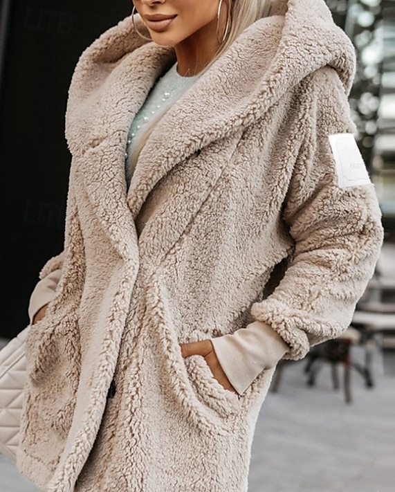 Mujer Abrigo de invierno Chaqueta casual Exterior Calle Ropa Cotidiana Otoño Invierno Regular Abrigo Ajuste regular Mantiene abrigado Transpirable Elegante Casual Chaquetas Manga Larga Color sólido 2025 - $42.99 –P3