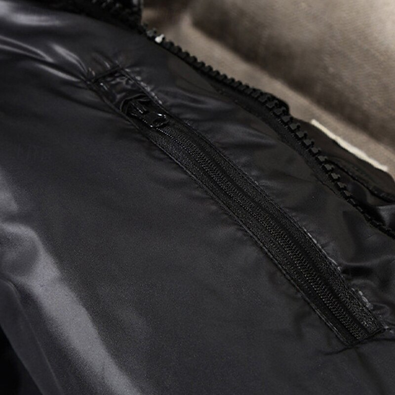 Homme Veste d'Hiver Doudoune Rembourré Poche Duvet de Canard Blanc Usage quotidien Rendez-vous Vacances Normal Mode Décontractées Confortable Chaud Automne hiver Couleur unie / unie Noir Rouge de 2025 ? $69.99 –P5