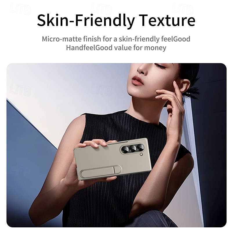Phone Case For Z Fold 7 Z Fold 6 Z Fold 5 Z Fold 4 Z Fold 3 Back Cover with Stand Holder Shockproof Retro PC Metal 2025 - $21.99 –P10