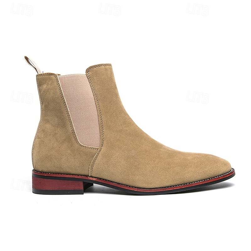 botas chelsea masculinas de camurça sintética – botas casuais de cano curto com painéis laterais elásticos para uso diário, estilo vintage de 2025 por $59.99 –P2