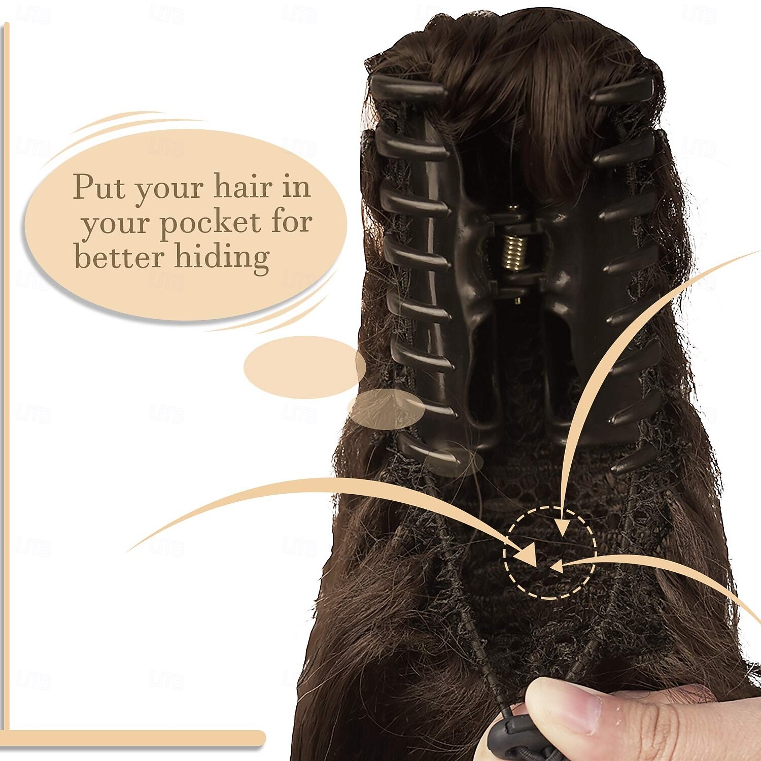 13" Ponytail Extension Long Curly Ponytail Clip in Claw Hair Extension Natural Looking Synthetic Hairpiece for Women 2026 - $12.49 –P8