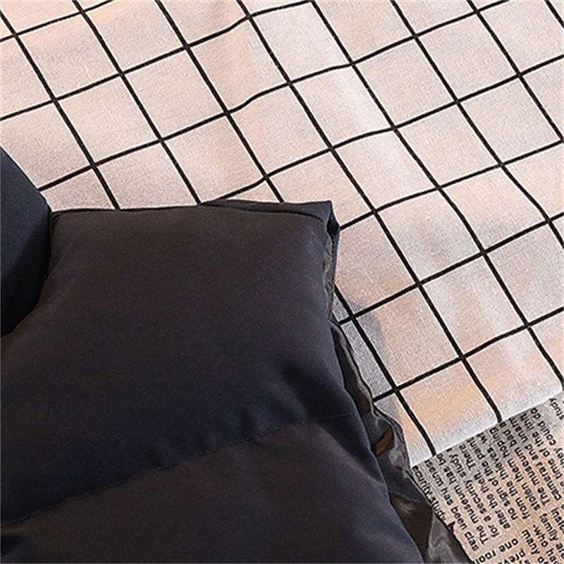 Herr Pufferväst Dagligen Ledigt Vår & Höst Ficka Polyester Bekväm Ensfärgat Dragkedja Hög krage Svart Vit Blå Väst 2025 - $24.99 –P10