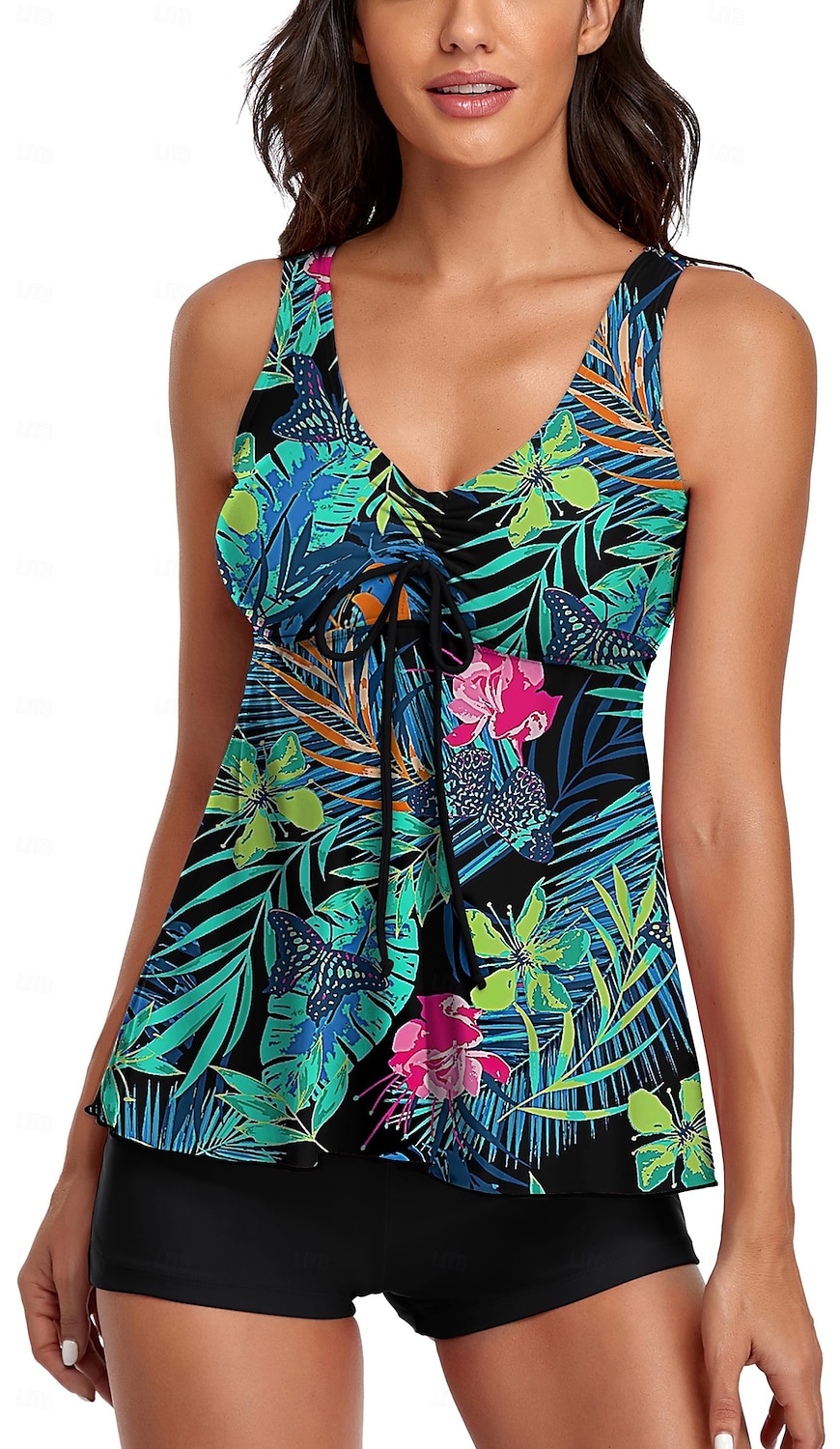 Női Fürdőruha Tankini Fürdőruha Tropikus Tropikus Ujjatlan Fürdőruhák 2025 - $36.99 –P4