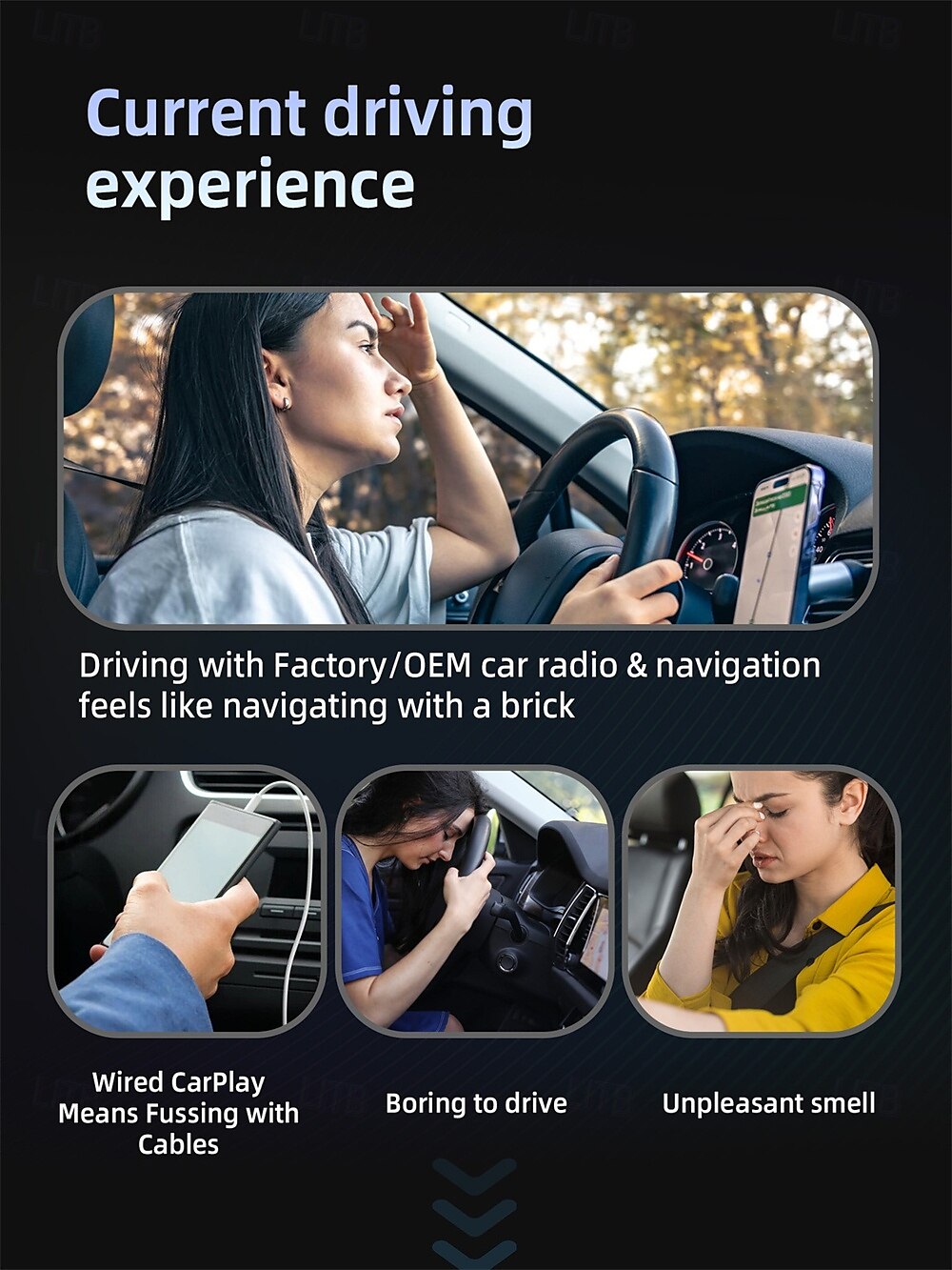 2025年 ottocast ワイヤレス CarPlay アダプター、ディスプレイとカスタマイズ可能な画面付き、有線からワイヤレス CarPlay ドングル、プラグ アンド プレイ、自動 CarPlay アダプター  コレクション – $96.99 –P8