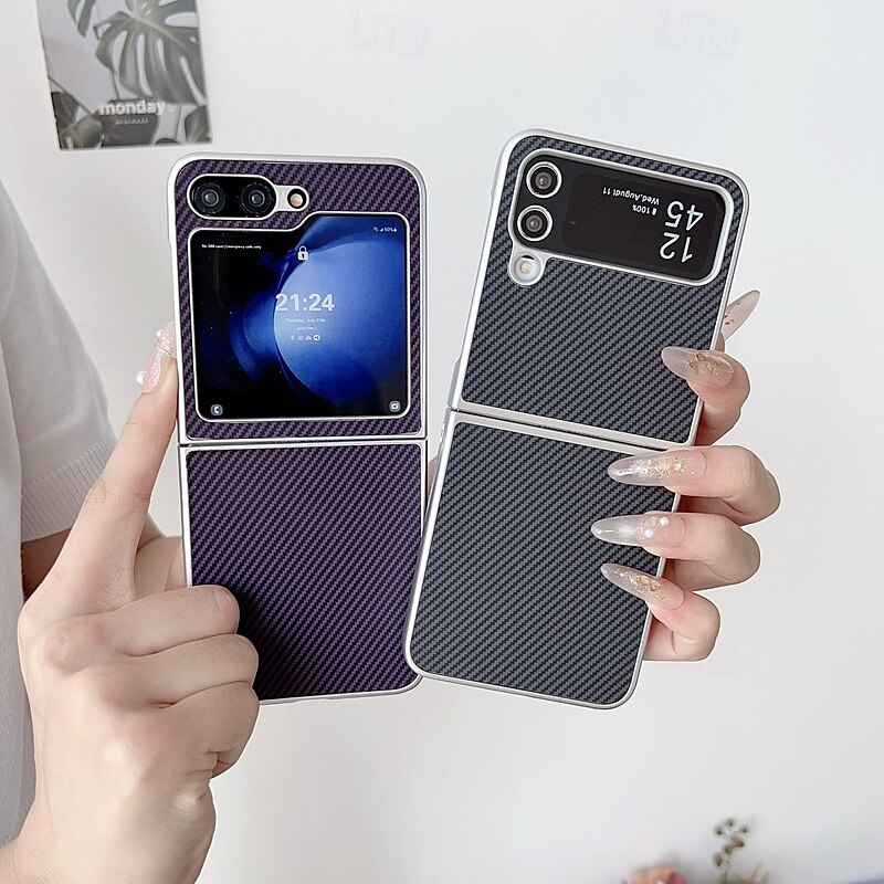 Phone Case For Samsung Galaxy Z Flip 7 Z Flip 6 Z Flip 5 Z Flip 4 Z Flip 3 Back Cover Shockproof Retro TPU PU Leather 2025 - $13.99 –P15