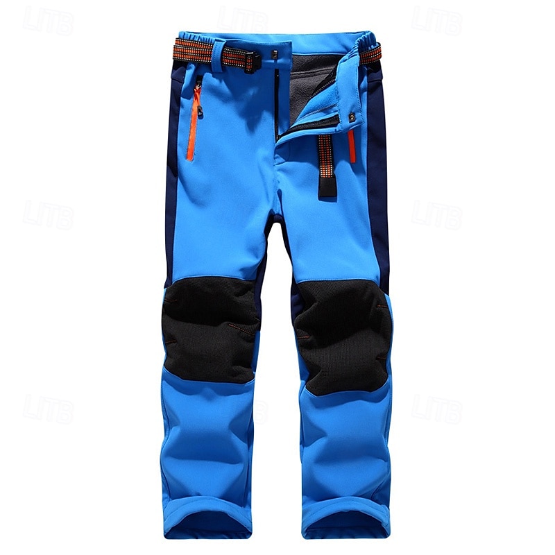 Boys Girls' Combat Pants Cargo Pants Hiking Pants Trousers Patchwork Winter Outdoor Regular Fit Warm Breathable Soft Pants / Trousers Zipper Pocket Black Red Running Camping / Hiking / Caving 2025 - $28.79 –P14