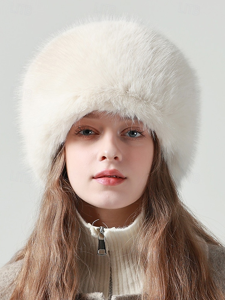 قبعة نسائية شتوية من الفرو الصناعي – قبعة ناعمة على الطراز الروسي أنيقة للطقس البارد 2026 - $18.99 –P3