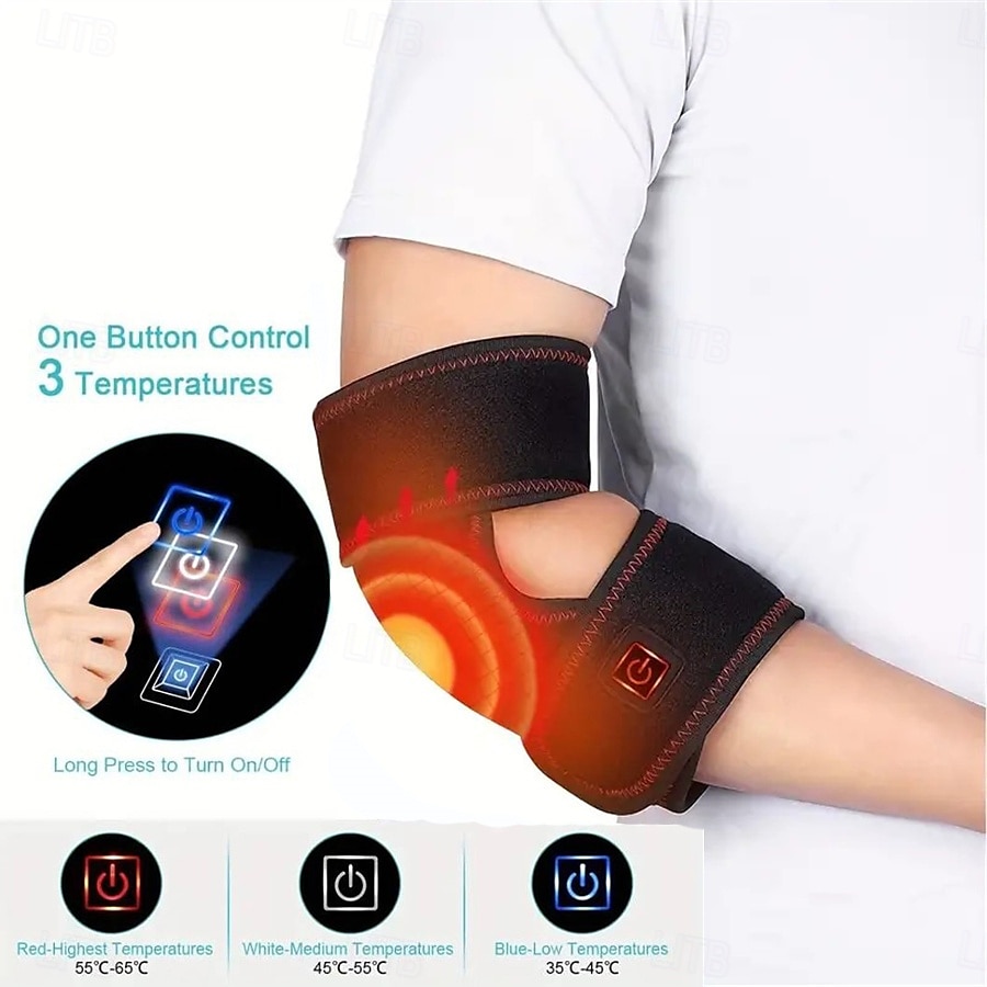 usb verwarmde elleboogband ellebogen elektrische verwarmde arm elleboog pad bandage draagbare verwarmde pols arm mouw brace ondersteuning 2025 - $27.99 –P6