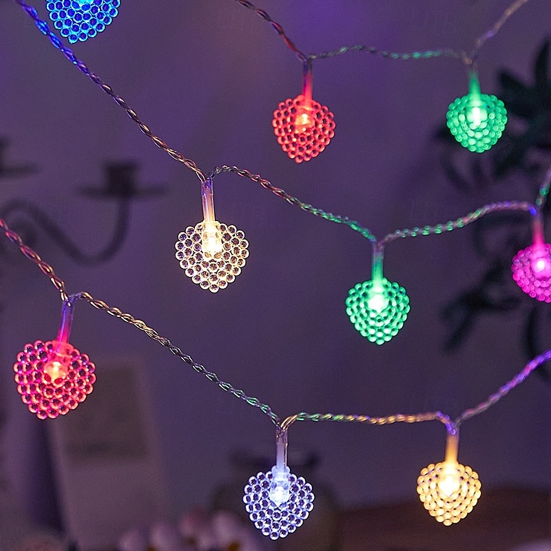 Luzes de corda de fada rosa amor coração em forma de luzes de fada 1.5 10led 3m 20led alimentado por bateria luzes dente-de-leão natal casamento aniversário aniversário dia dos namorados casa quarto de 2025 por $9.49 –P7
