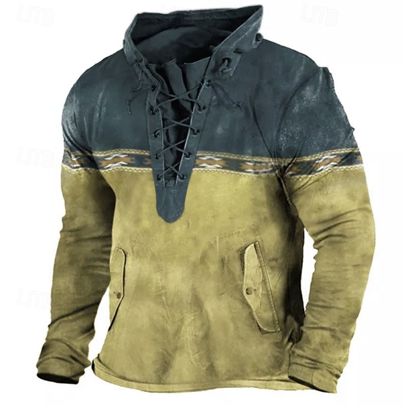 Voor heren Uniseks Kleurenblok Grafische prints Sweatshirt Lange mouw Trui Capuchon Ontwerper Casual Groot en klein 3D-afdrukken Sport & Outdoor Dagelijks Sport Veters Afdrukken Lente & Herfst 2025 - $36.99 –P7