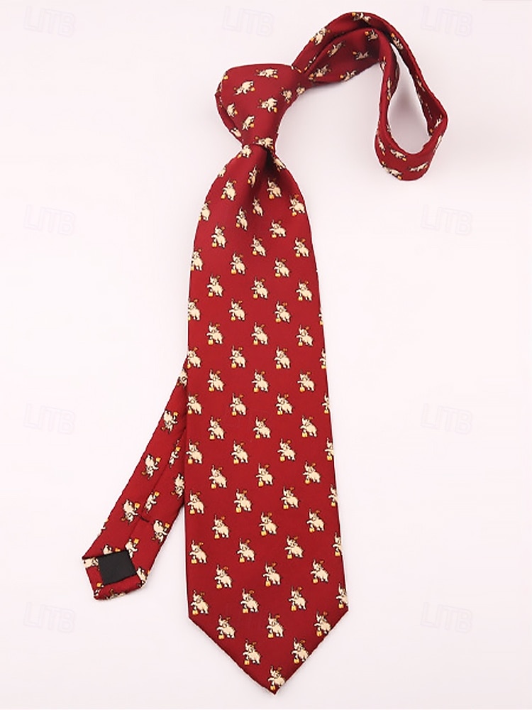 gravatas masculinas de seda sintética com padrão retrô - gravatas vintage com estampa floral e geométrica para uso formal e empresarial de 2025 por $11.99 –P10