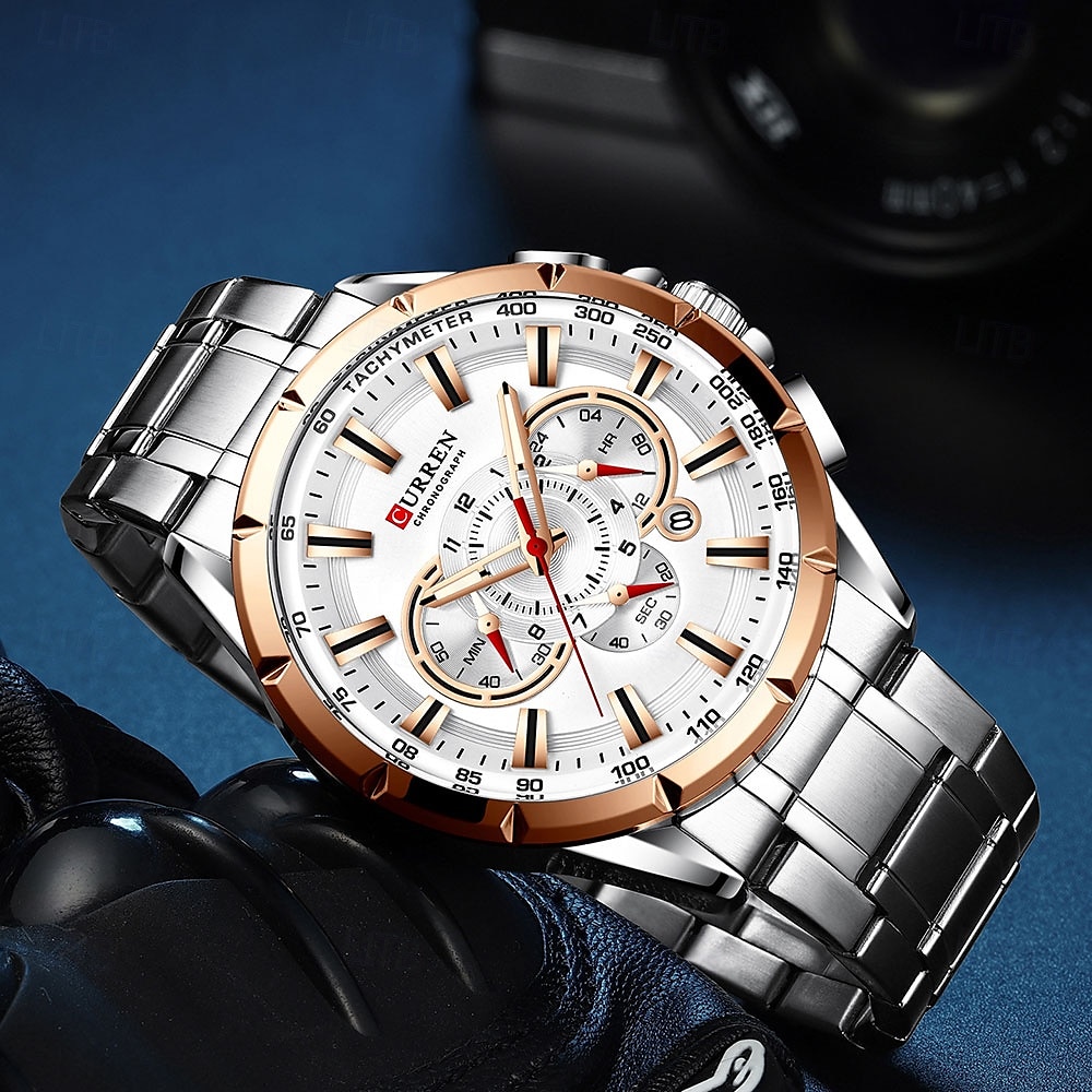 Orologio al quarzo CURREN da uomo moda outdoor orologio da polso casual luminoso calendario impermeabile orologio in acciaio del 2025 a $44.99 –P11