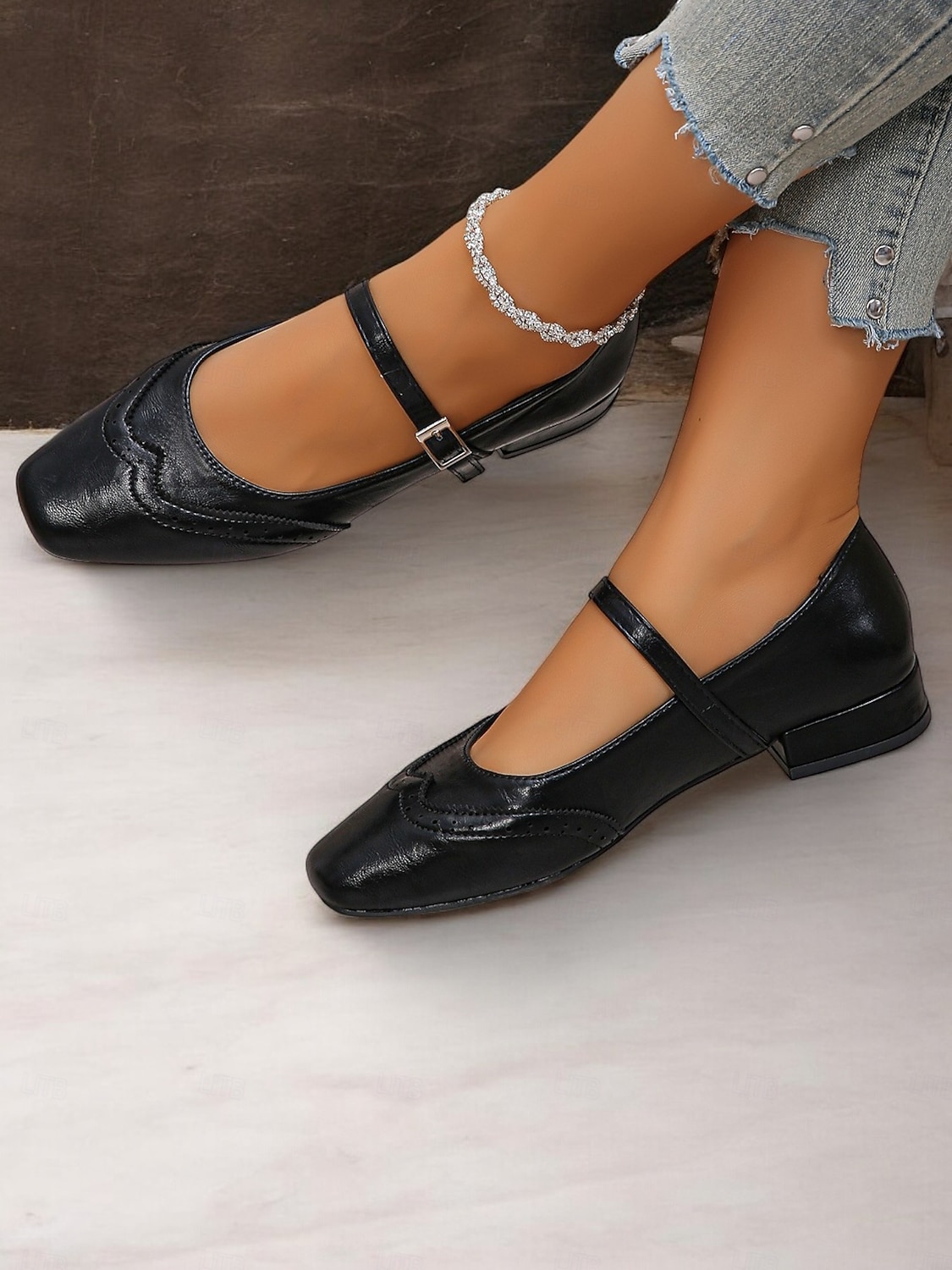 dámské vintage hnědé kalhoty mary jane s brogue detaily – pohodlné boty z umělé kůže pro kancelář, běžné nošení i outfity v retro stylu 2025 - $29.99 –P2