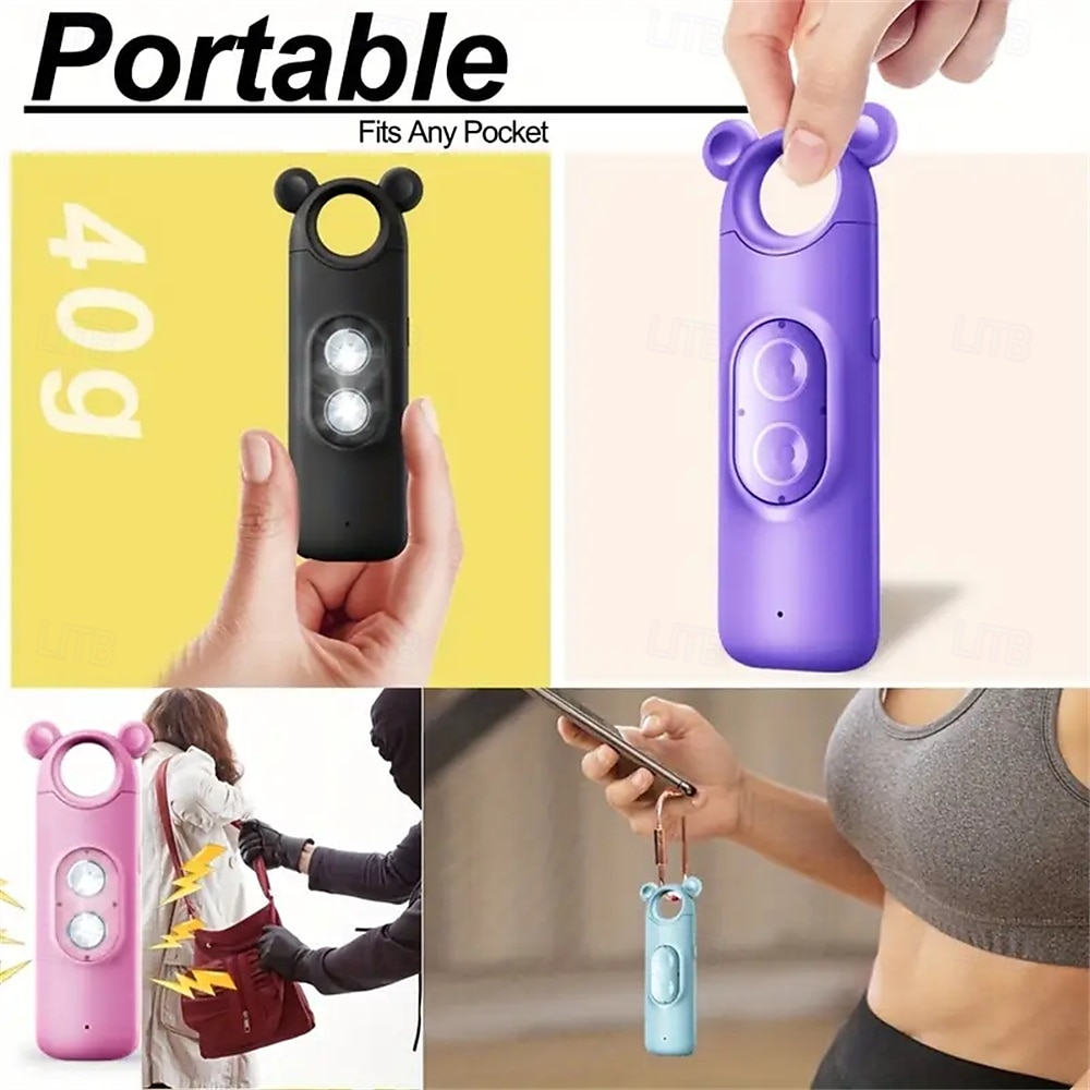 Personal Alarm Safe Sound 130dB USB Rechargeable Self Siren Security Alarms Safety Devices For Women Elderly With Alert Panic Button LED 2025 - $23.99 –P4