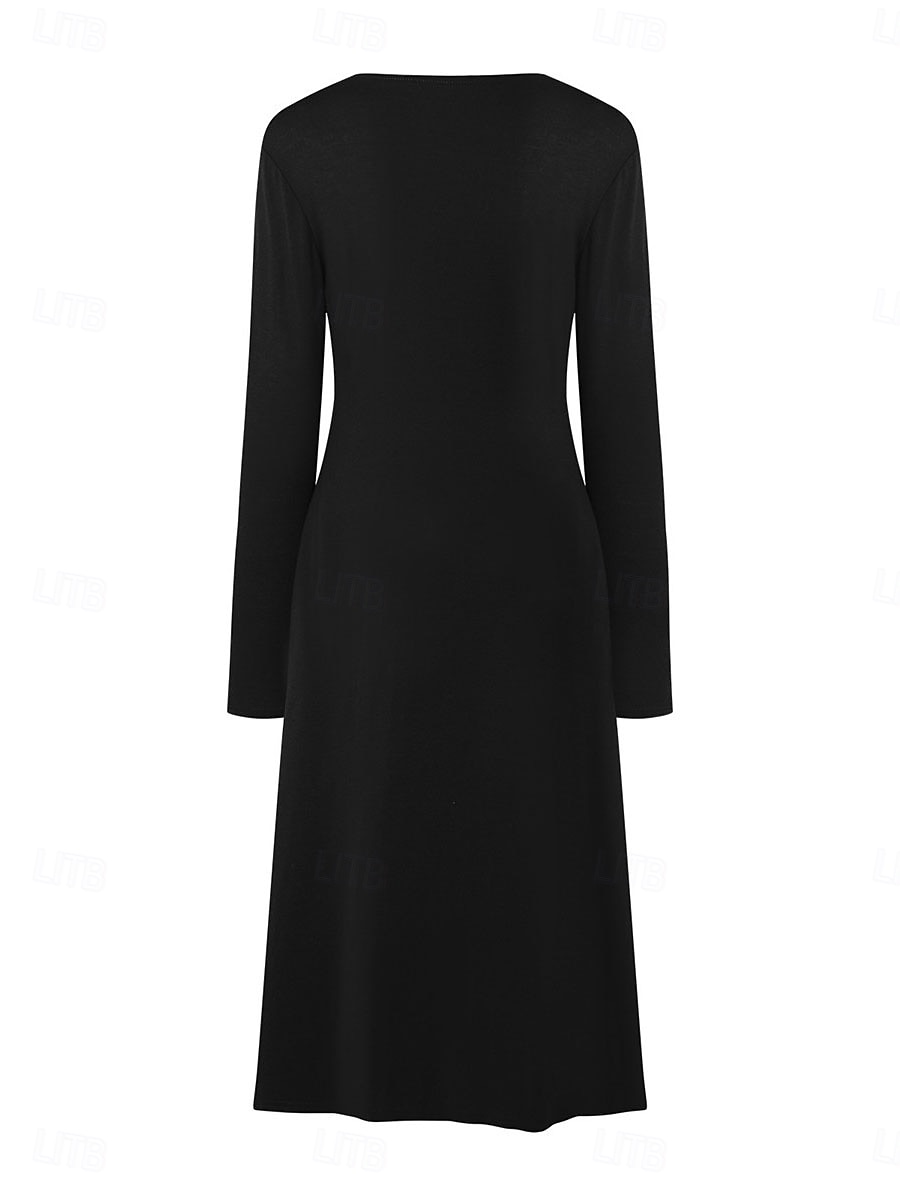 rochie maxi dama in carouri cu maneca lunga primavara toamna 2025 - $38.99 –P3