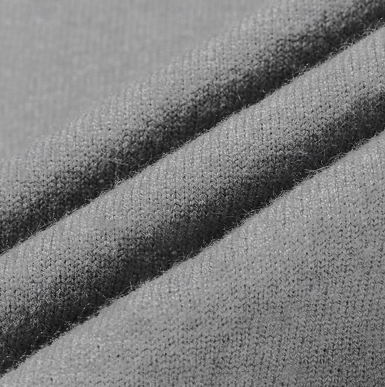 Herr Ulltröja Pullover tröja Sticka Ensfärgat Rund hals Stickat Elegant Skola Träning Kläder Höst Vinter Svart Vit S M L 2025 - $36.99 –P17