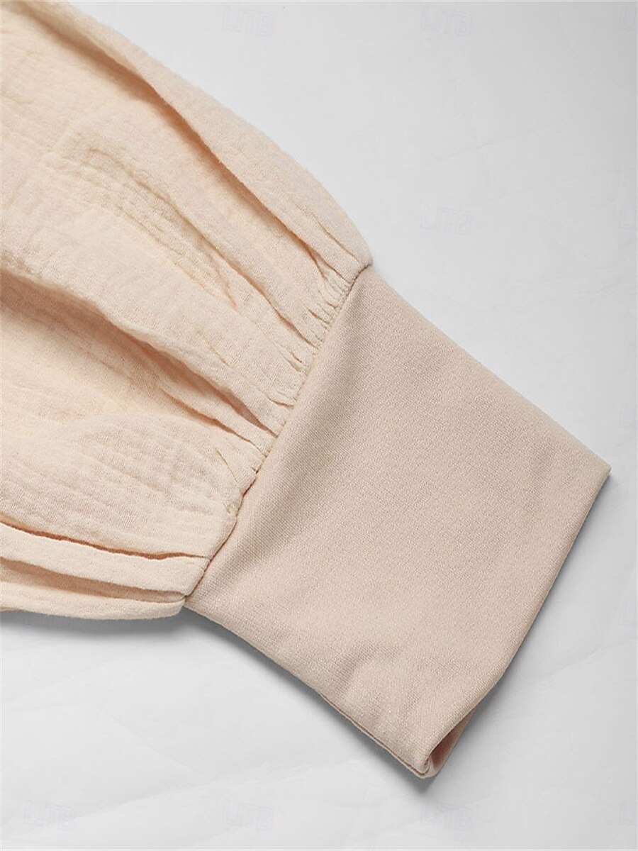 moletom feminino com capuz, moda quente, simples, casual, férias, saída, com capuz, patchwork, solto, manga comprida, bege, primavera, outono, inverno de 2025 por $48.99 –P9
