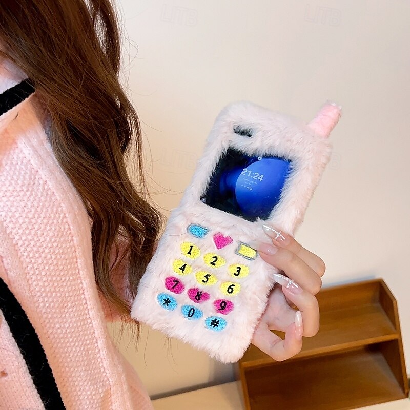 telefone Capinha Para Z Flip 7 Z Virar 6 Z Flip 5 Z Flip 4 Z Flip 3 Capa traseira Antichoque Retro Felpudo de 2025 por $19.99 –P2