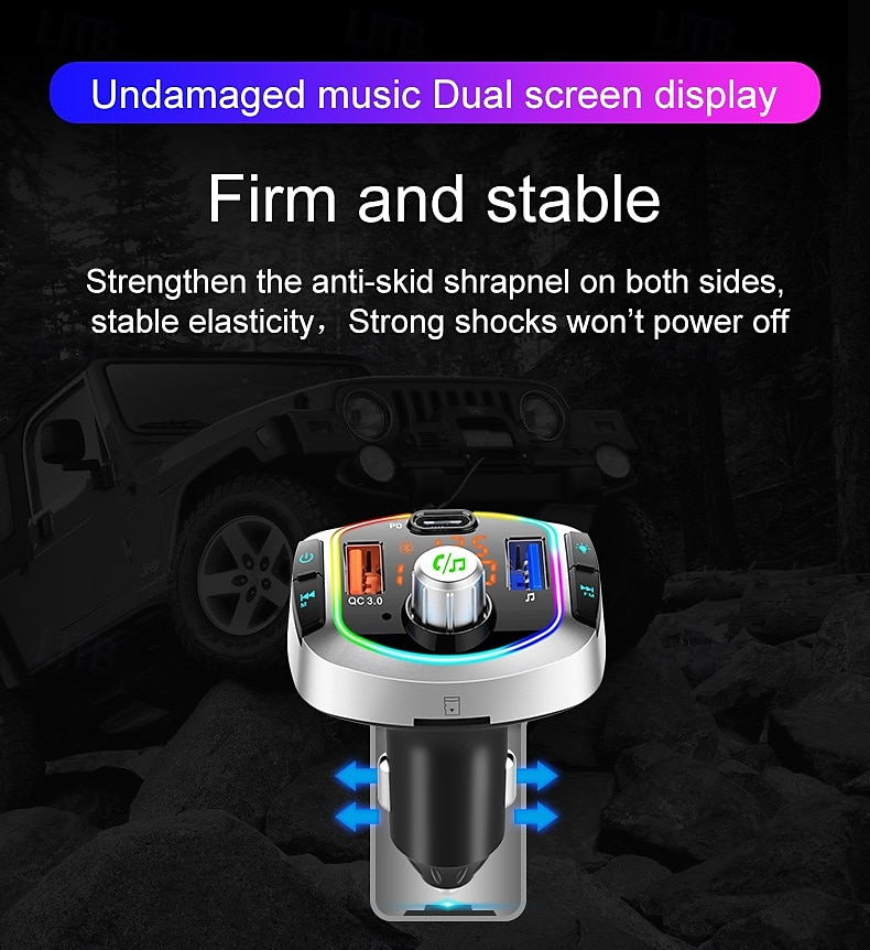 2025年 pd18 FMトランスミッター カーMP3プレーヤー デュアルUSBハンズフリーBluetoothアダプター コレクション – $43.99 –P19
