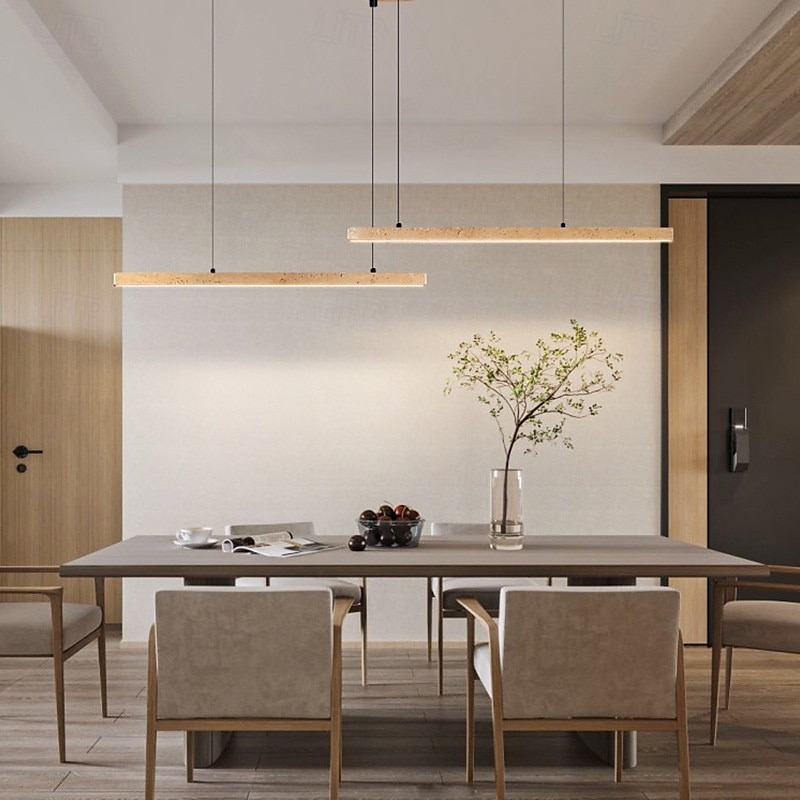 lampadari a sospensione lineari a led 3 luci colorate in pietra naturale luci 110-240v del 2025 a $349.99 –P1