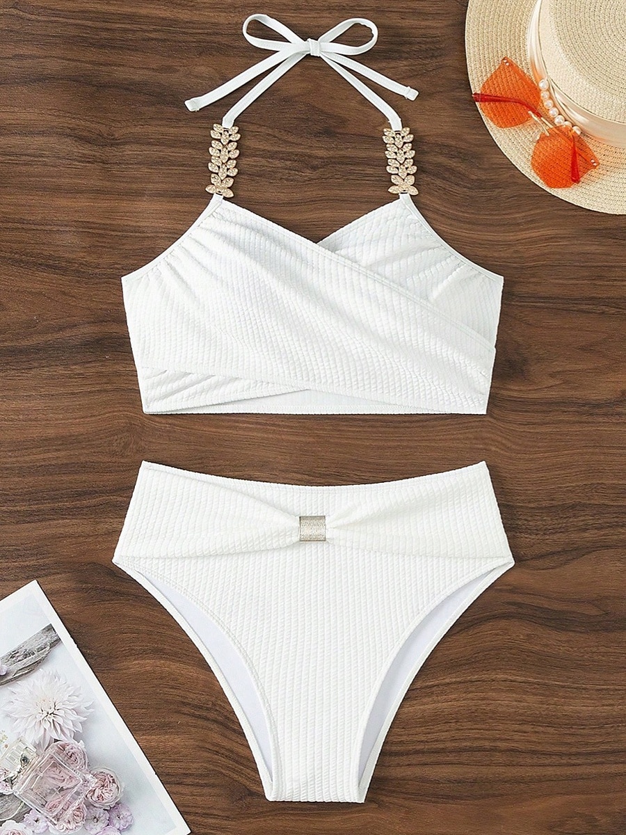 Femme Maillots de Bain Bikinis Maillot de bain Elégant Mode Couleur unie Sans Manches Maillots de bain de 2025 ? $25.99 –P6