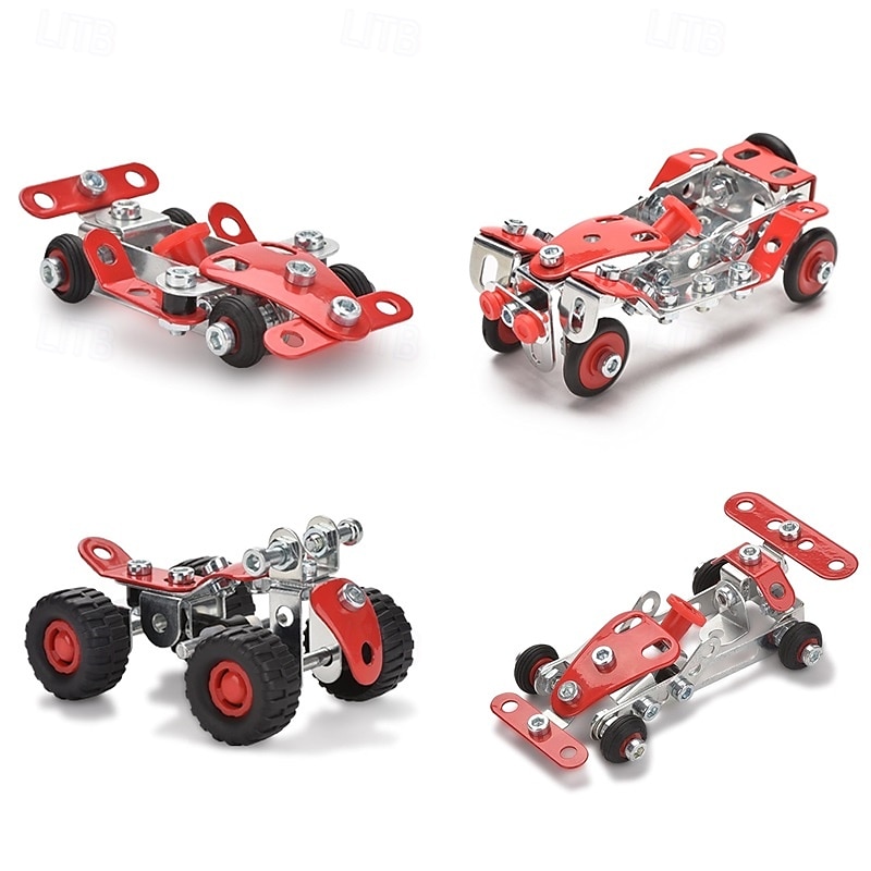 kilpa-auto 8-12-vuotiaille pojille metalli rakennussarja rakennuslelut 8-12-vuotiaille pojille Roadster punainen ajoneuvomalli lapsille pojille 8 9 10 11 12-16 v 265kpl 2025 - $25.99 –P1