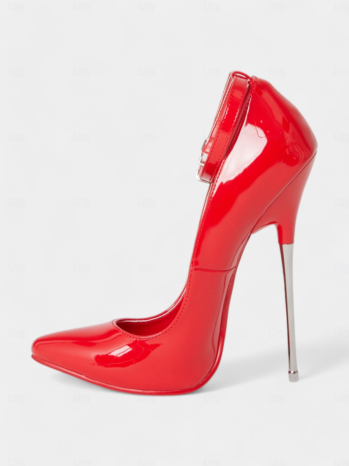 tacchi a spillo in vernice rossa da donna con cinturino alla caviglia - sexy ed eleganti, perfetti per le uscite serali o per eventi formali del 2025 a $79.99 –P5