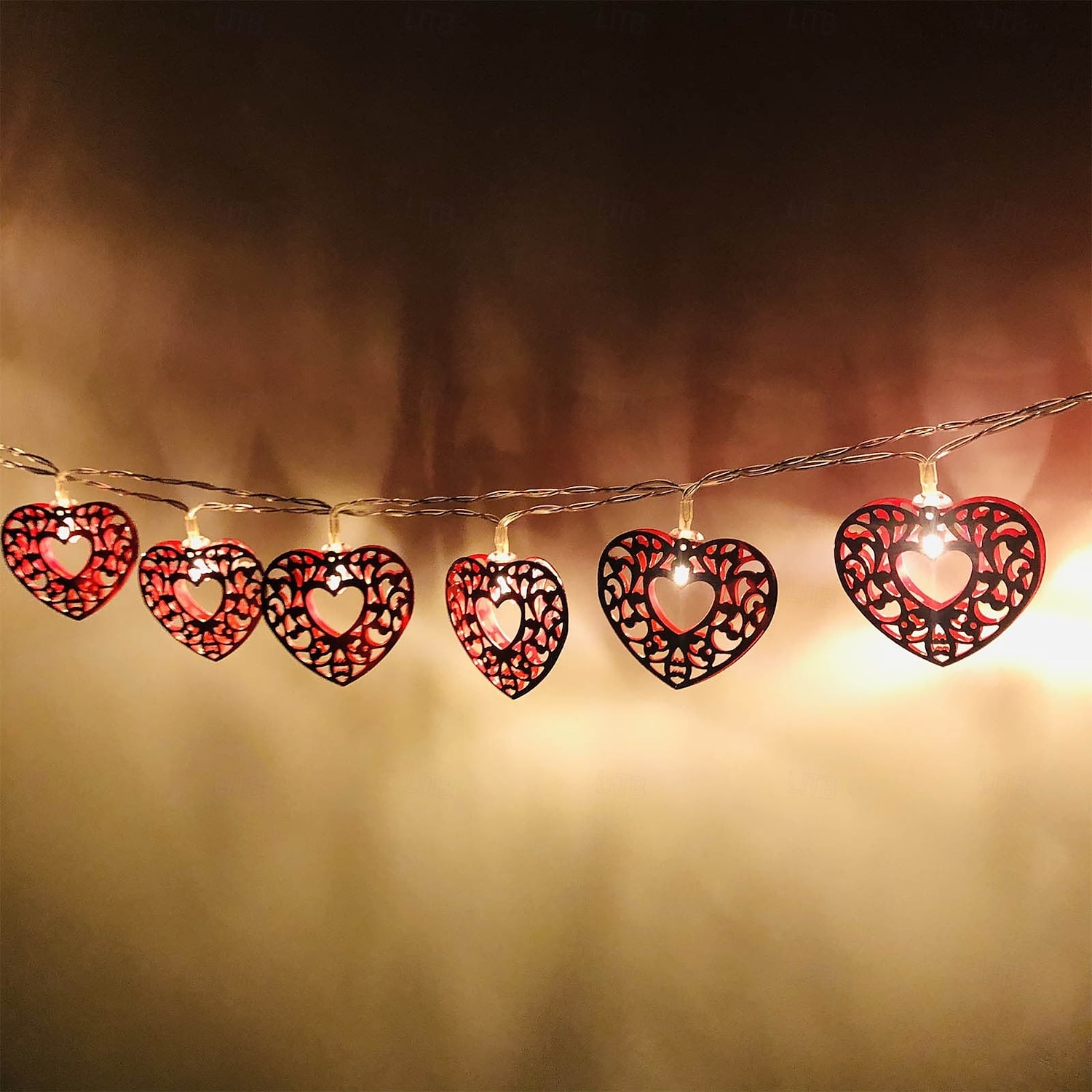 1pc Valentine's Day Love String Lights 1.65M-10Leds/3M-20Leds Battery Box USB Power Supply Valentine's Day Mother's Day Christmas New Year Indoor Atmosphere Decoration Light String 2025 - $9.49 –P6