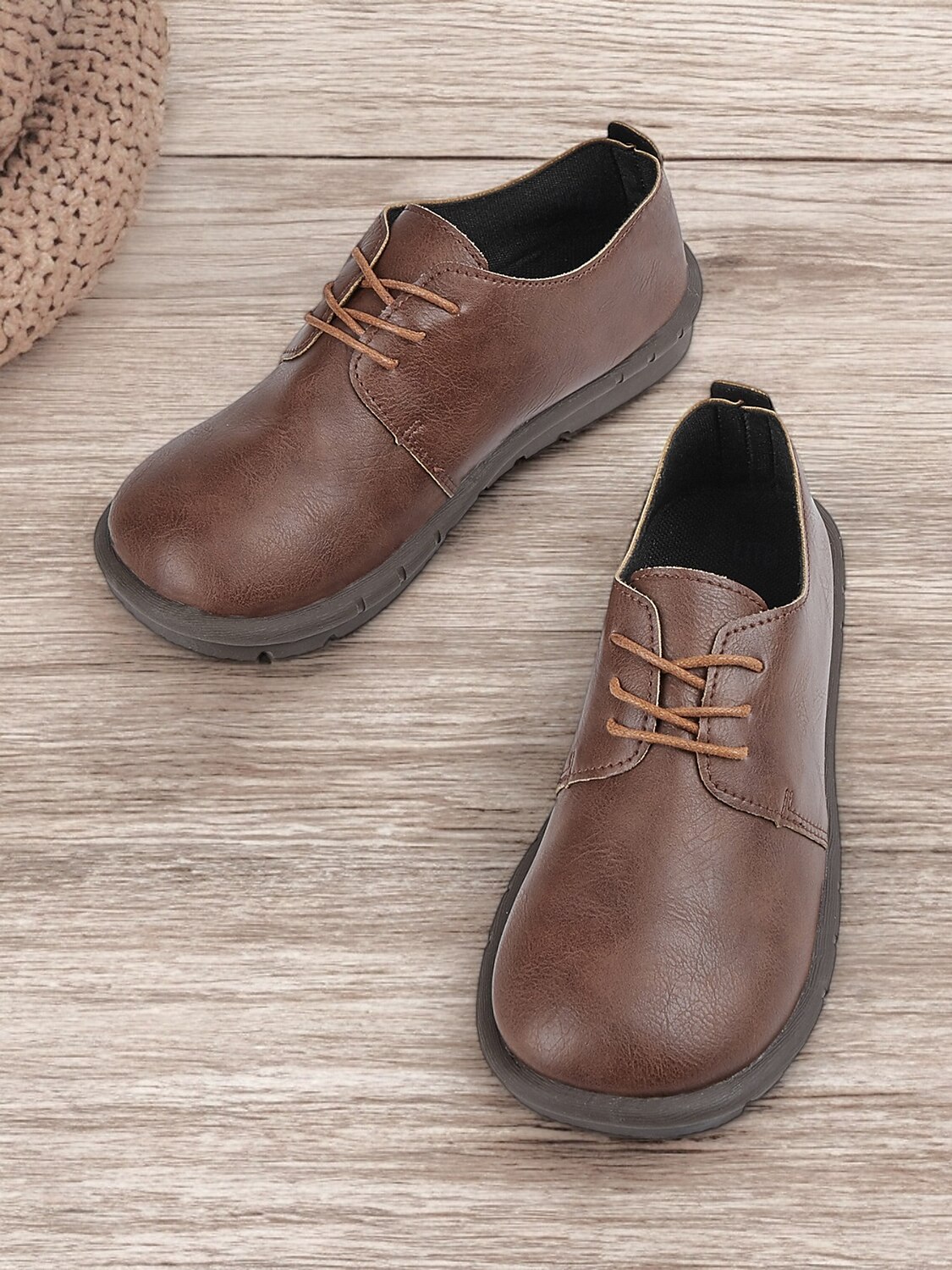 chaussures décontractées à lacets en similicuir marron pour hommes avec semelle antidérapante confortable - parfaites pour un usage quotidien de 2025 ? €23.99 –P3