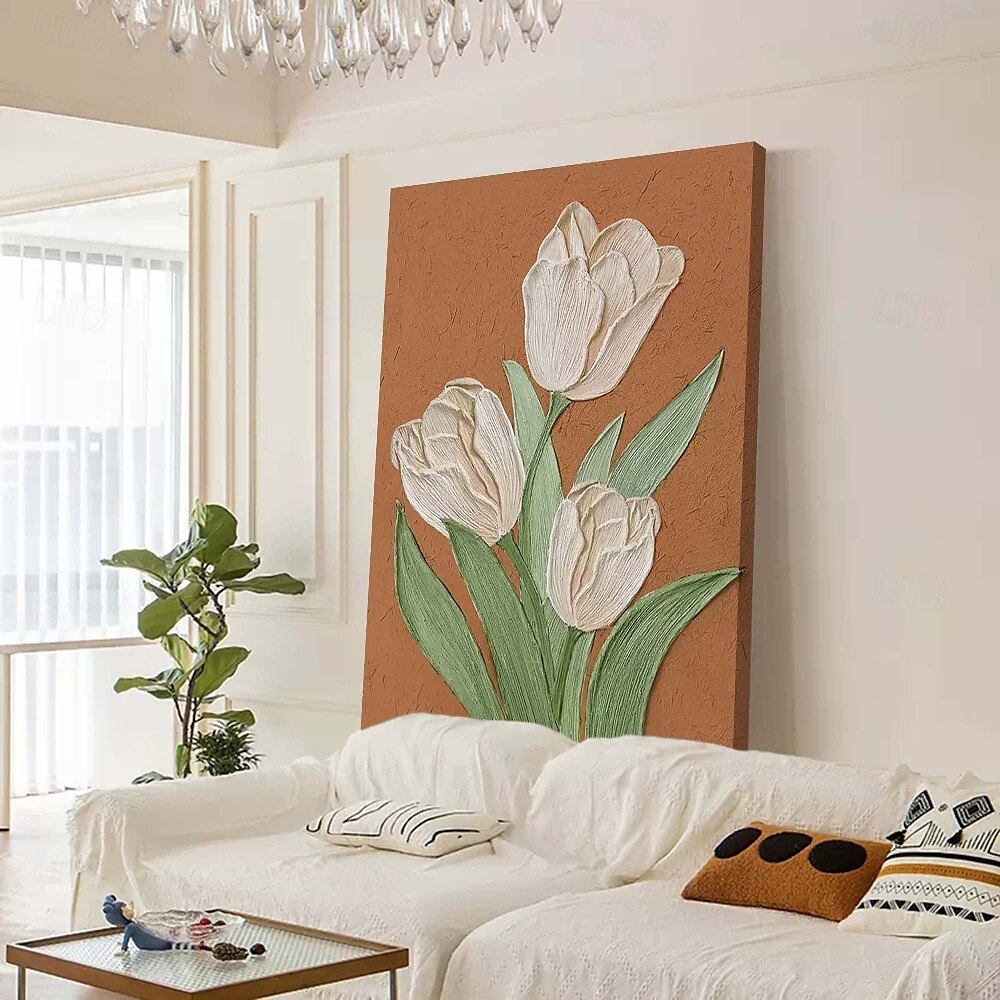 handgemachtes handgemaltes Ölgemälde Wand Purole Blumenlandschaftsgemälde 3D Gold strukturierte Wandkunst abstraktes Blumengemälde auf Leinwand große benutzerdefinierte florale Wandkunst elegantes 2025 - $125.99 –P6