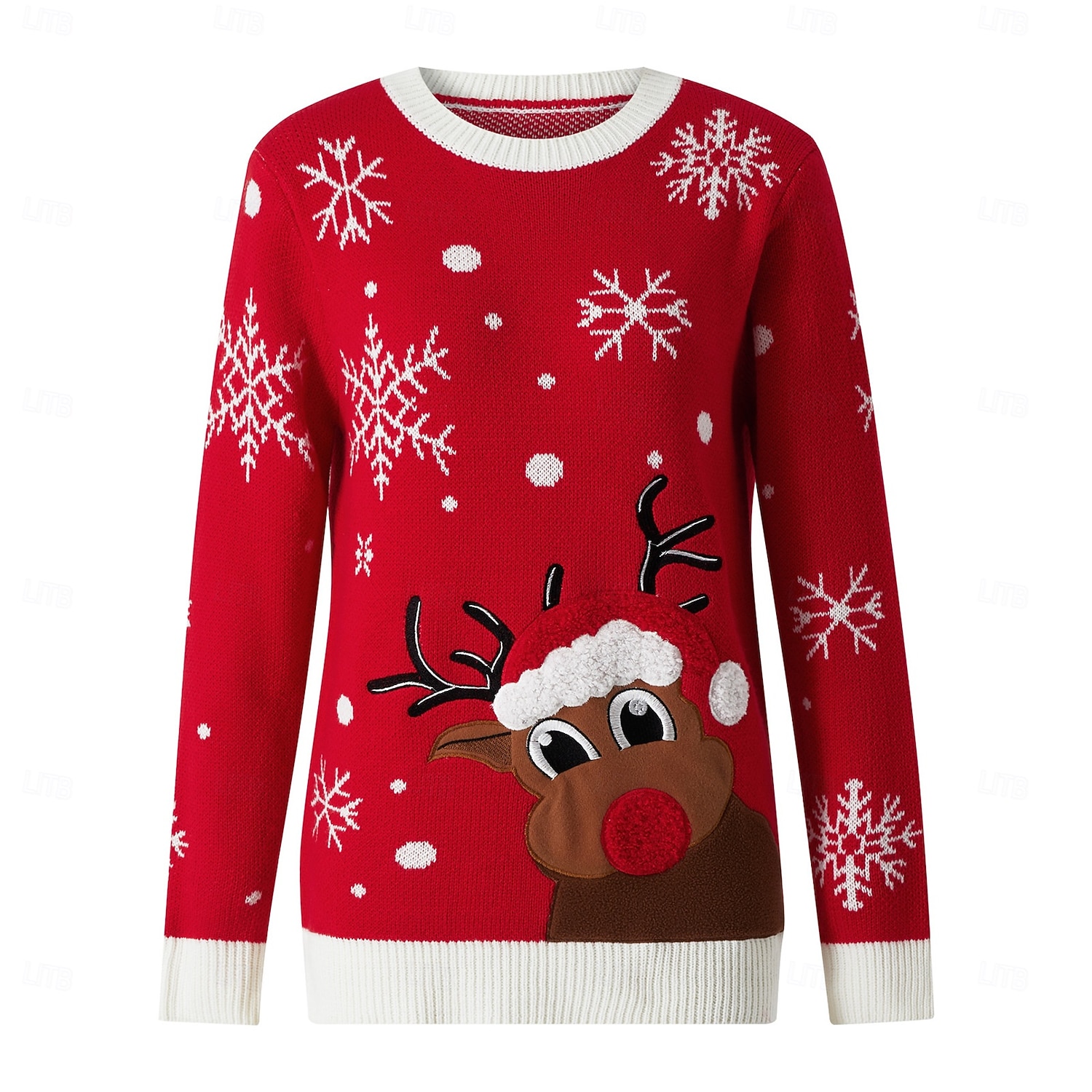 Reinsdyr Stygg julegenser Pullover Jumper Strikket Herre Dame Jul Nytt År julaften Jul Original Morsom Voksen Jul Topp 2025 - $37.99 –P1