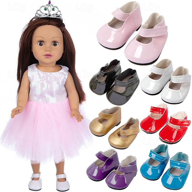 7 pares de sapatos de boneca botas acessórios de bonecas para boneca de 18 polegadas de 2025 por $42.99 –P2