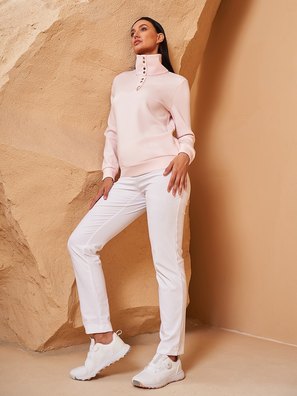 Dam Pullover-tröja Svart Vit Rosa Långärmad Överdelar Golfkläder för damer Kläder Outfits Bär kläder 2025 - $33.99 –P8