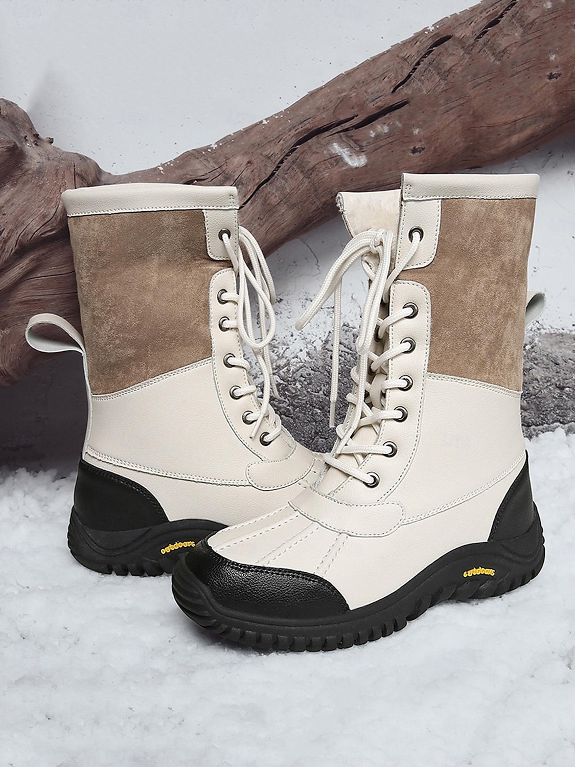 bottes de neige à lacets d'hiver pour femmes - bottes isolées imperméables doublées de fausse fourrure pour les aventures en plein air de 2025 ? $59.99 –P9