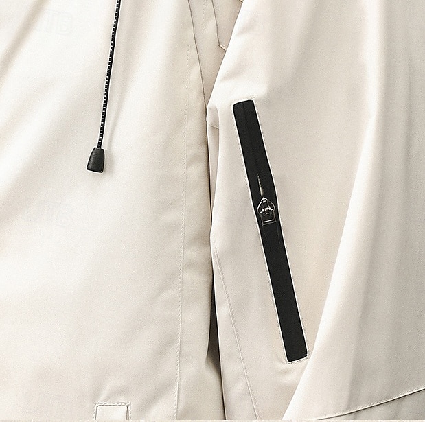 Men's Outdoor Jacket School Outdoor Waterproof Sunscreen Zipper Pocket Spring Fall Winter Solid Color Neutral Fashion Hooded Black White Blue Brown Jacket 2025 - $56.99 –P7