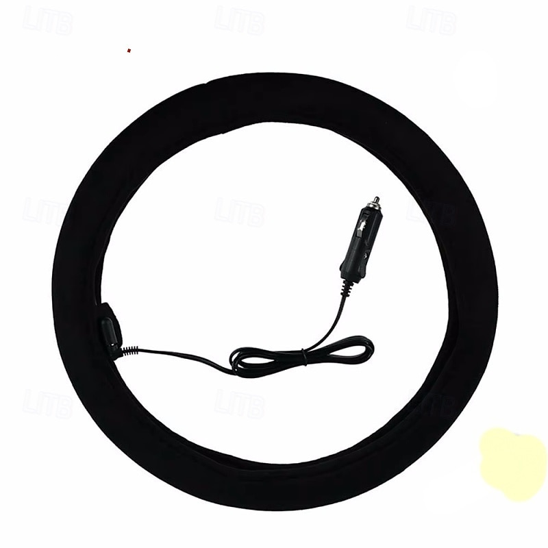 dc12v 38cm biluppvärmd rattkåpa byte snabbuppvärmning elektrisk auto rattkåpa biltillbehör 2025 - $35.99 –P4