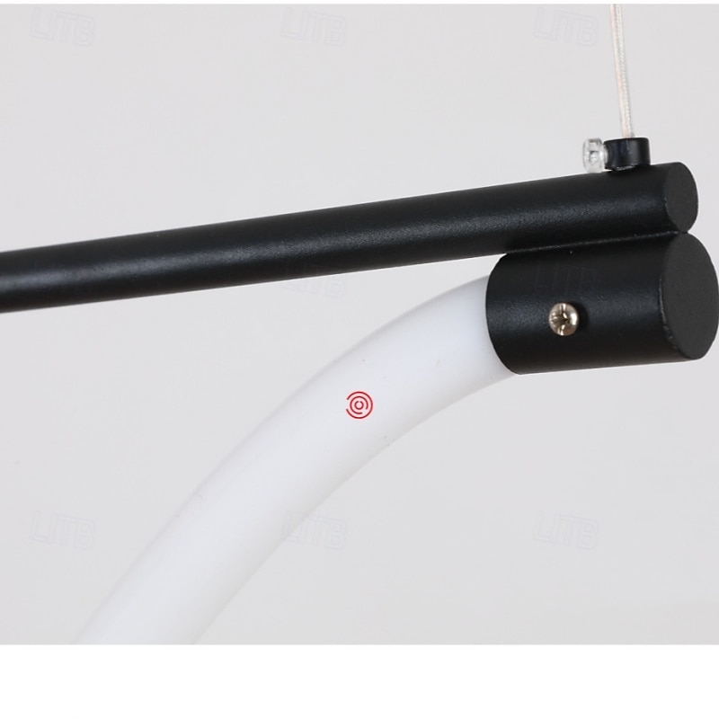 lampada a sospensione lineare sottile in metallo con tubo lungo e paralume in silicone lampada a sospensione a led lampade a goccia nere a flute 110-240v del 2025 a $249.99 –P3