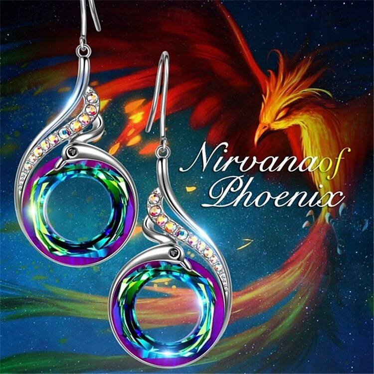 Hoop Earrings Vintage Style Totem Series Earrings Jewelry Blue / Purple / Green For Party 1 Pair 2025 - $23.99 –P3